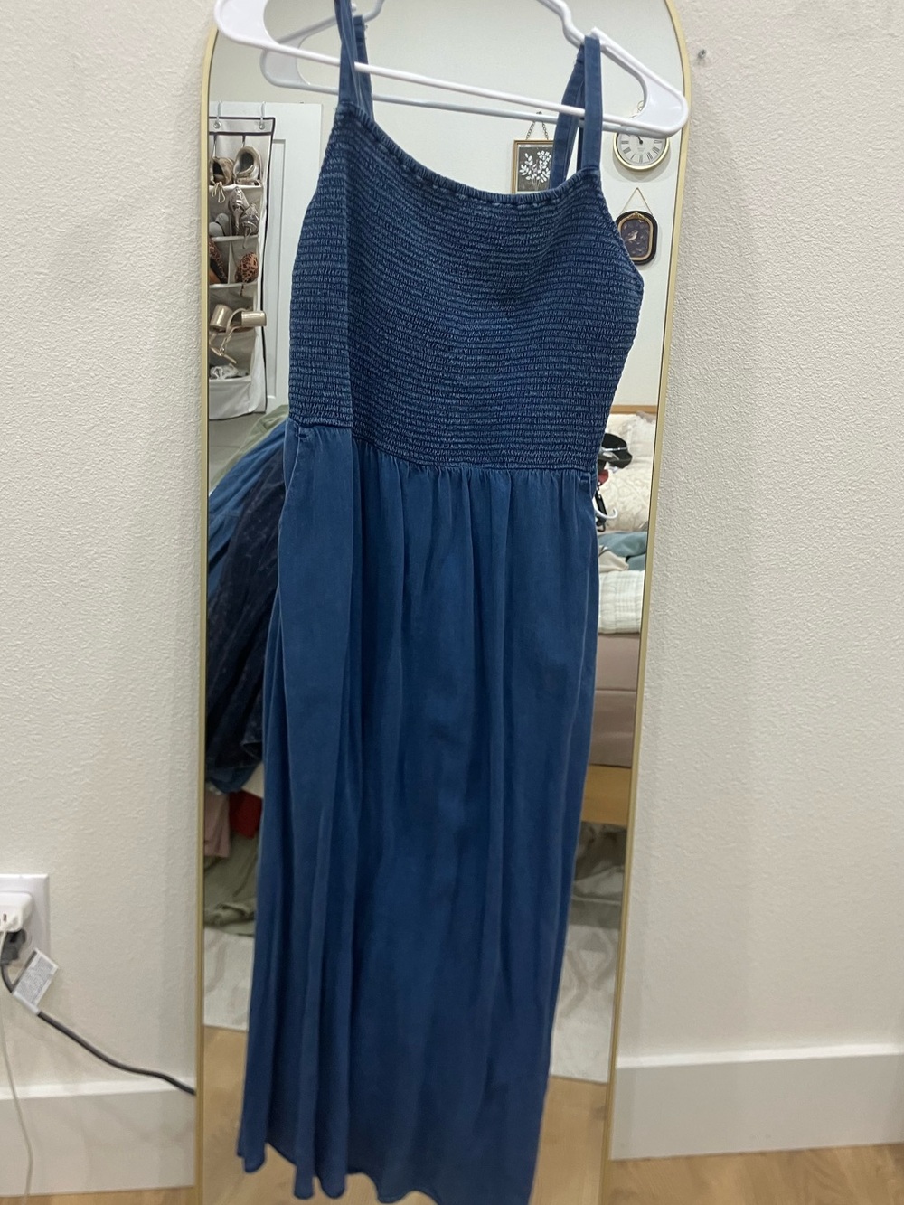 Old Navy Navy Blue Smocked Maxi Dress